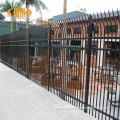 Decorative coated curved top steel wrought iron fence